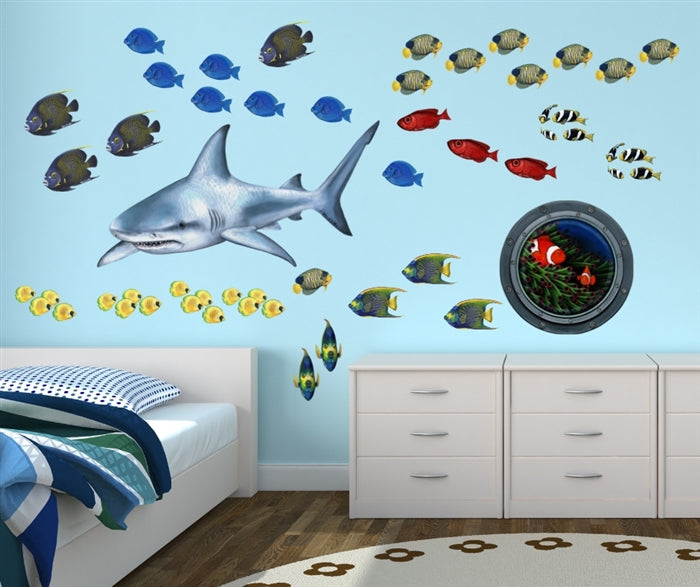Shark Wall Decal (40 in. x 20 in.)