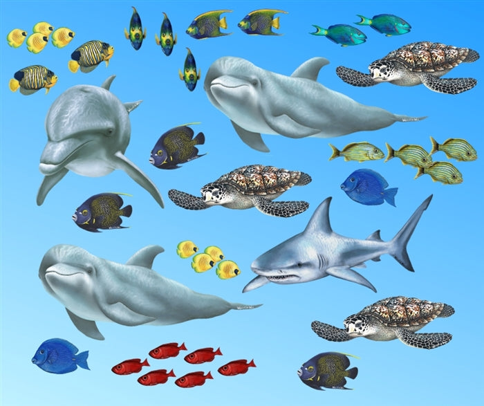 Ocean and Fish Wall Decals Collection (28 Decals)